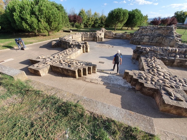 Fabrizio entering Hospital de San Juan de Acre, the ruins of a medievel hospital (?) at Navarette.