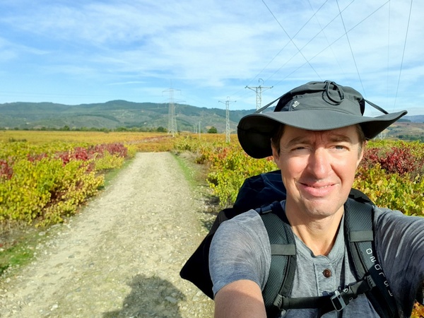 Later this morning the sun broke through and I got to experience these beautfiful wine fields near Villafranca del Bierzo. Still in the mountains and everything was so beautiful and solemn.