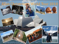 Collage with pictures from Allan Christensen's world tour