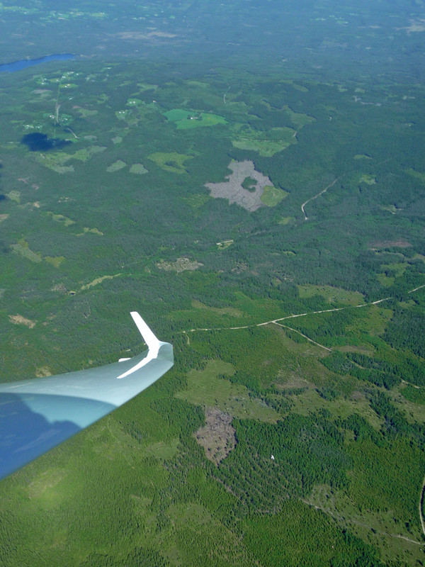 Kredser over nedslagsstedet