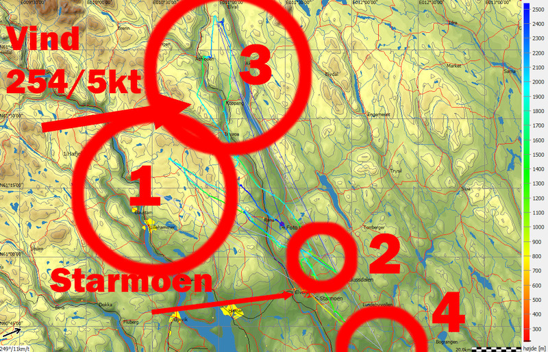Opgaven den 3/6: En 3:15 timers AAT med 4 vendepunkter (230,6/565,3 km)