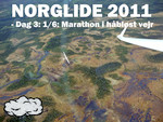 Svævefly kurver lavt over terræn