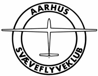 Aarhus Svæveflyveklub logo - sort/hvid
