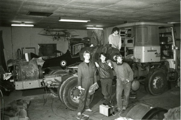 Spilarbejdersjak anno 1988: Erik Falkensten (bagest), Uffe Edslev, Per Guldmann og Morten Utzon. Fotograf: Rehne Andersen