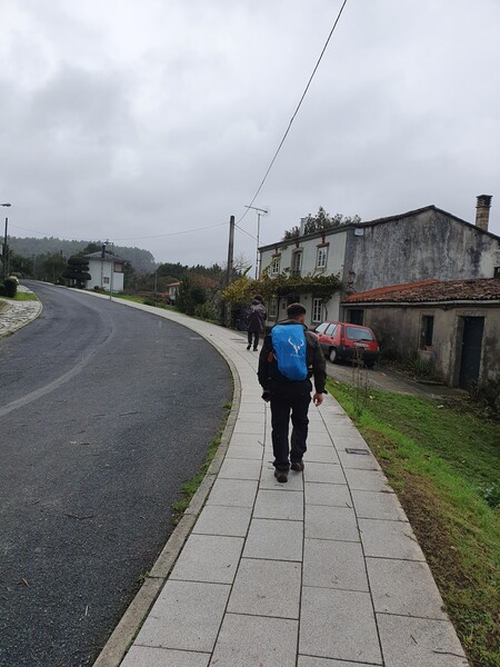 Landon walking through Rivadiso.