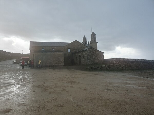 Virxe da Barca sanctuary at Muxia where we took shelter from the rain