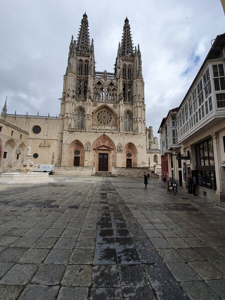 An external view of the towers of the Burgos Cathedral