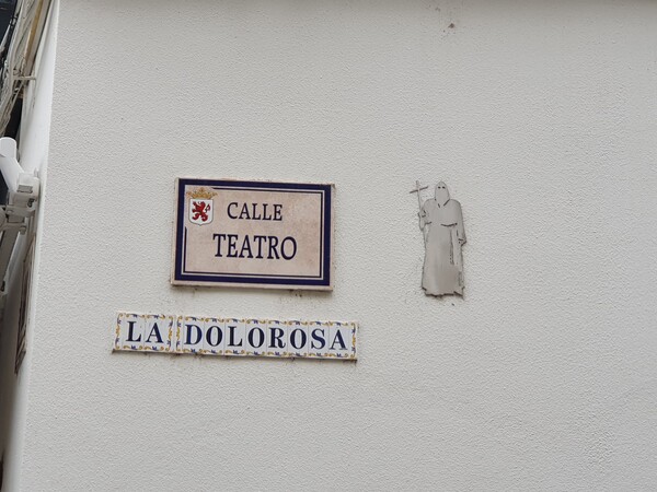 Theater street in Burgos. No wonder the pilgrims came home changed after all they had seen abroad