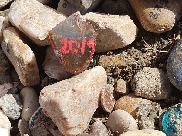 The stone I had brought from home to leave at Cruz de Ferro.